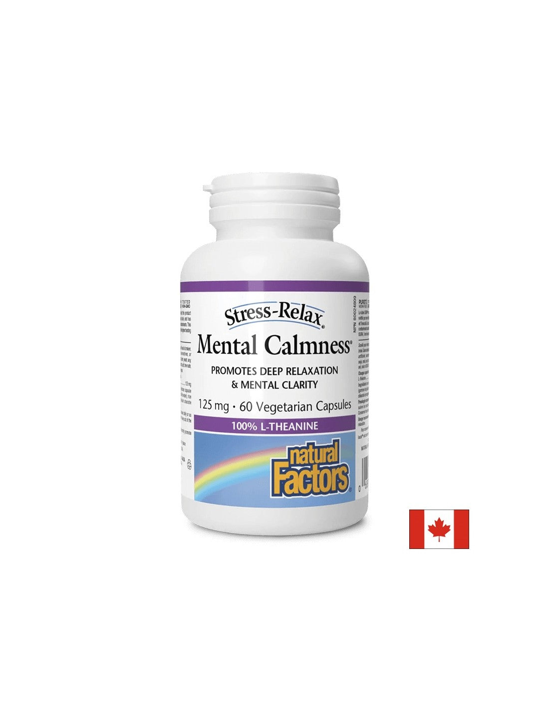 L-Theanine, 125 mg - V podporo živčnemu sistemu, 60 kapsul <tc>Natural Factors</tc>