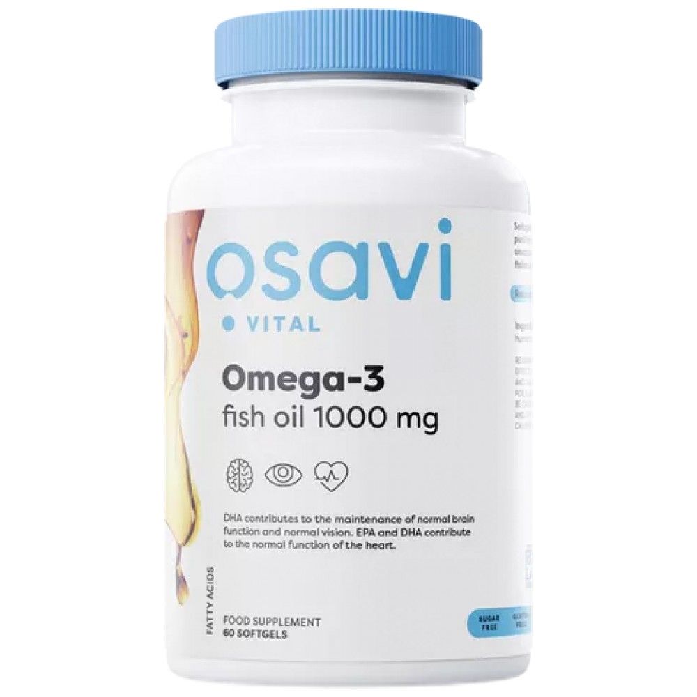 Omega 3 ribje olje 1000mg | Molekularno destilirane - 60 gel kapsule