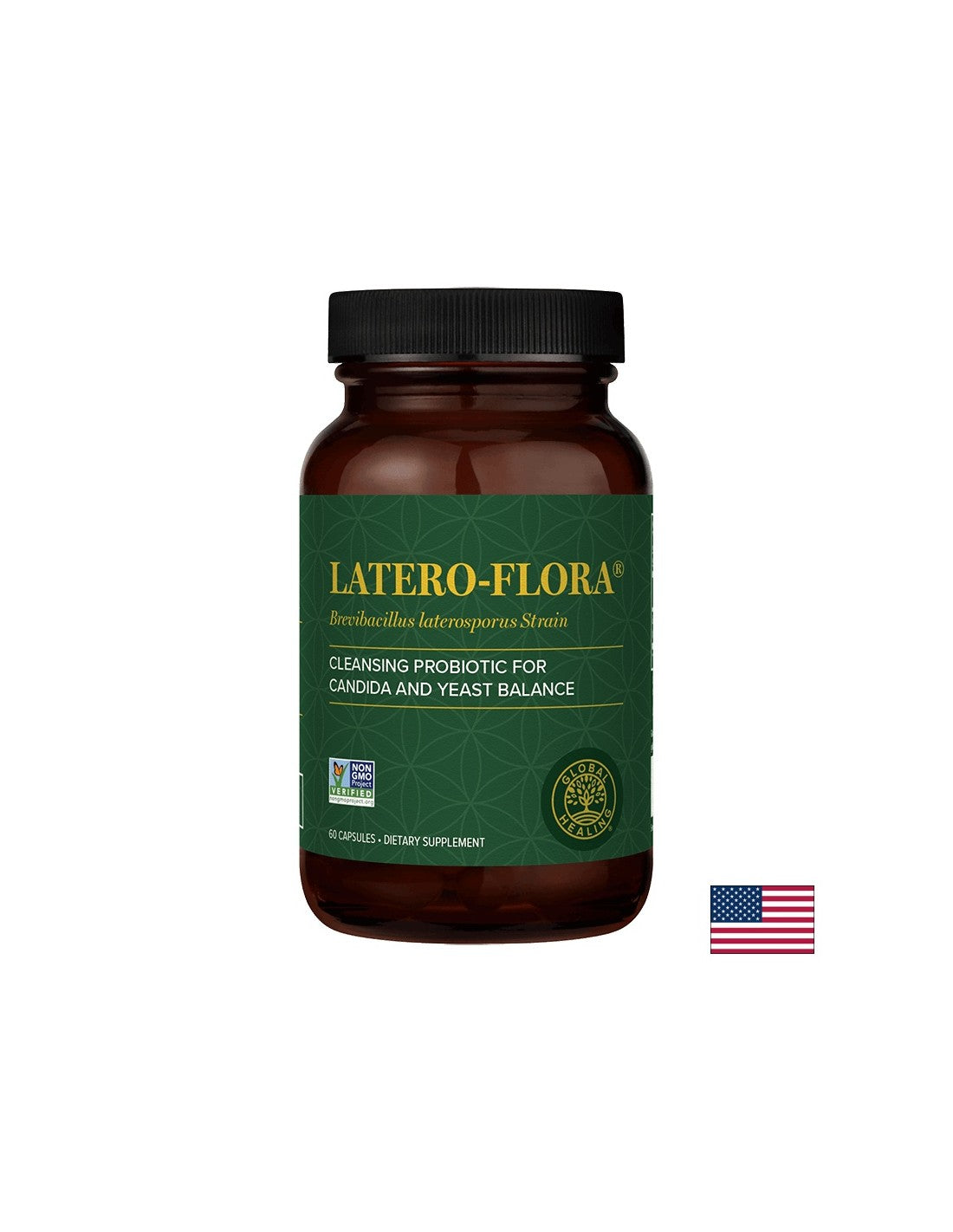 Latero -flora ™ brevibacillus laterosporus (bod ™ sev) - probiotik proti Candidi v črevesju, 60 kapsul