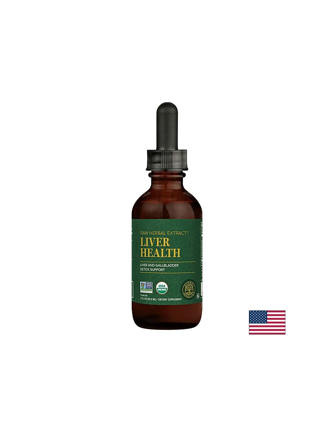 LivaTrex® jetrna podpora Raw Herbal Extract ™ / zeliščna mešanica za jetra in žolčnik, 59,2 ml Global Healing