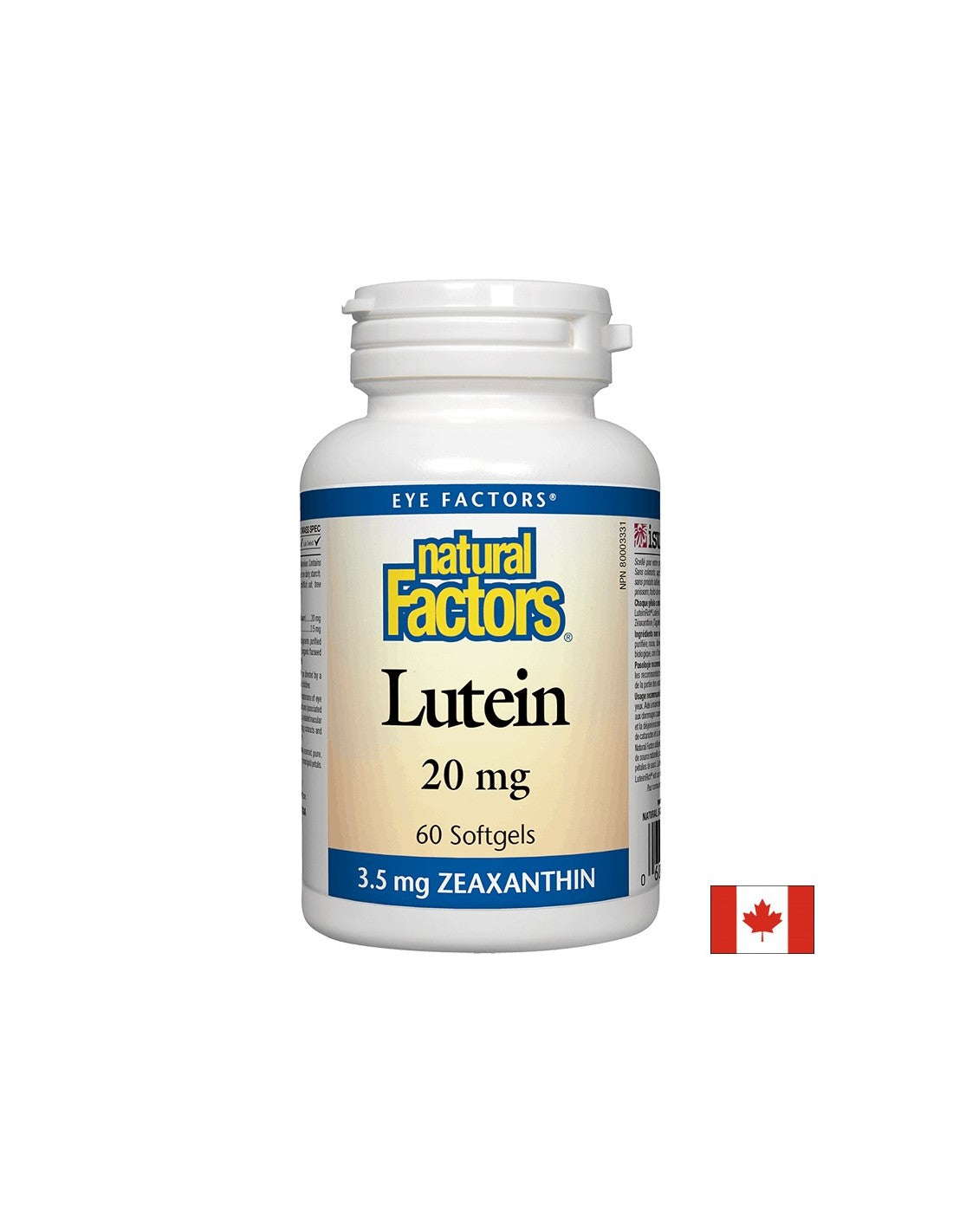 Lutein / Lutein 20 mg x 60 capsules Natural Factors - Nutra Best Europe