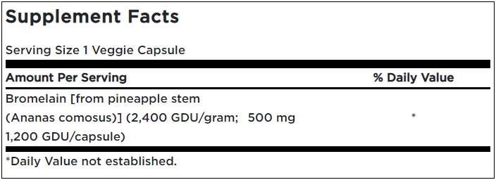 Bromelain 500 mg / 1200 GDU - 60 e<tc>XTEND</tc>kapsule ed-release