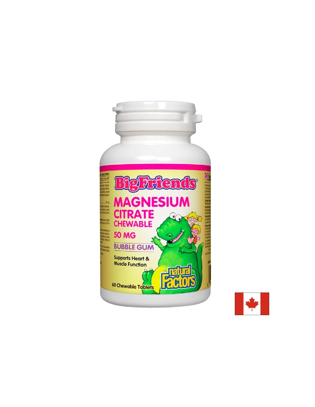 Magnezijev citrat veliki prijatelji 50 mg - 60 žvečilnih tablet