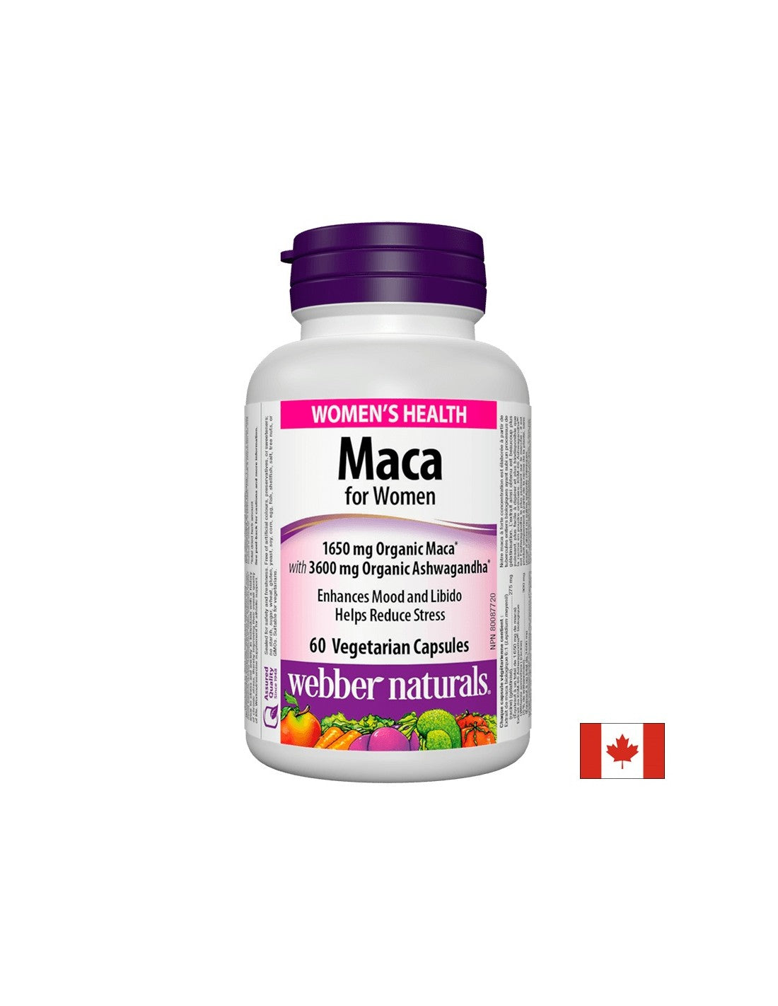 Maca za ženske x 60 kapsul <tc>Webber Naturals</tc>