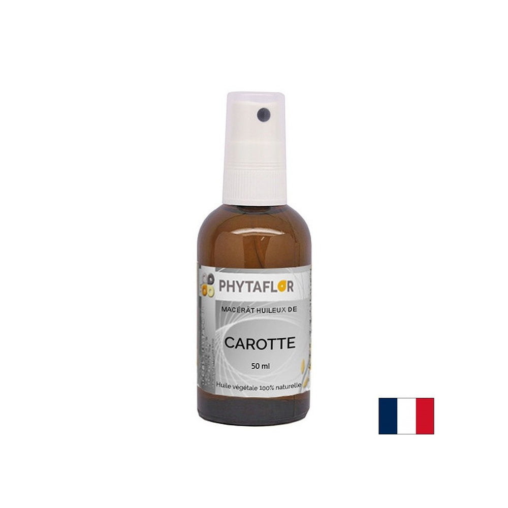 Korenčkovo olje macerira za naravno strojenje kože, razpršilo, 50 ml