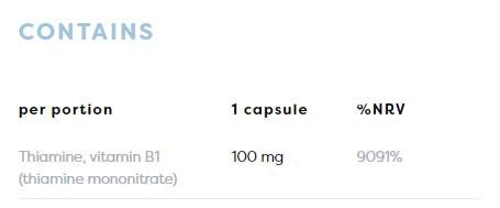 Vitamin B1 100 mg | Tiamin - 120 kapsul