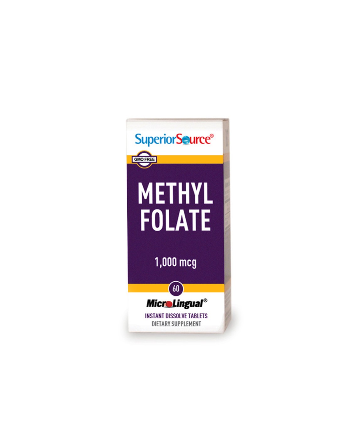 Methylfolate (methylated folic acid), 1000 mg x 60 sublingual tablets Superior Source - Nutra Best Europe