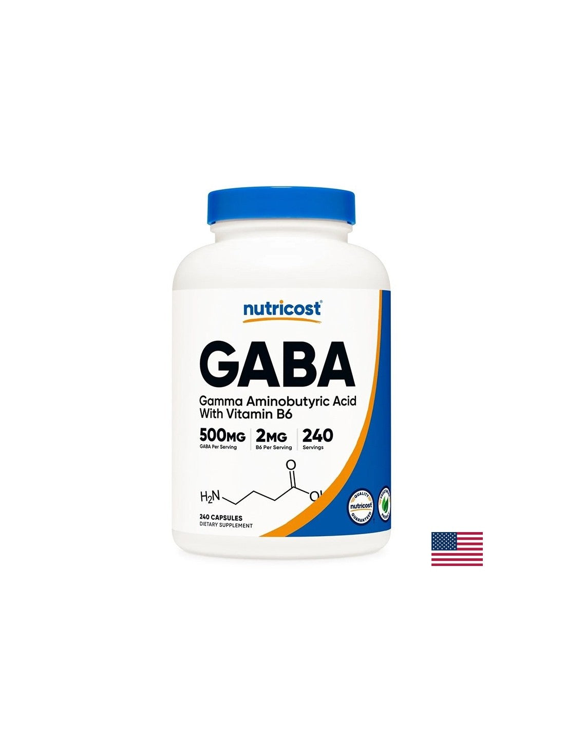 Možgani in živčni sistem - GABA 500 mg + vitamin B6 2 mg, 240 kapsul