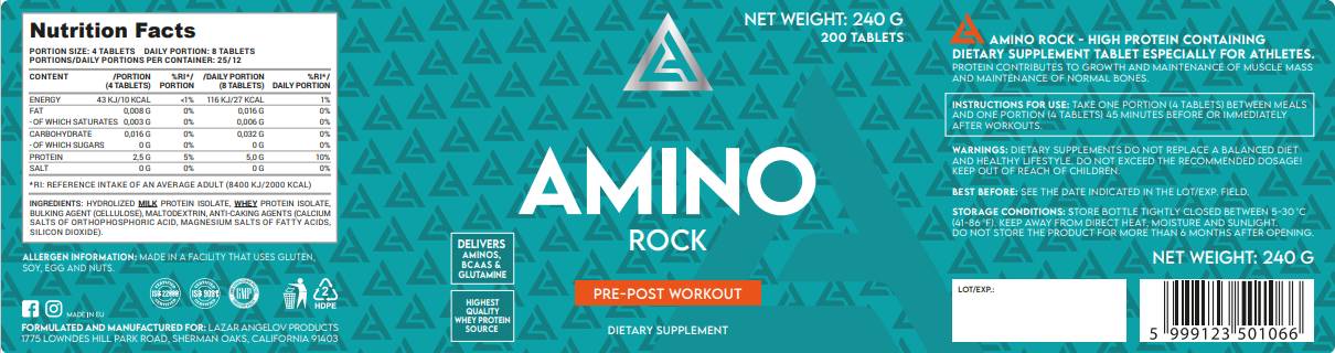 La amino rock | Tablete sirotke amino - 200 tablet