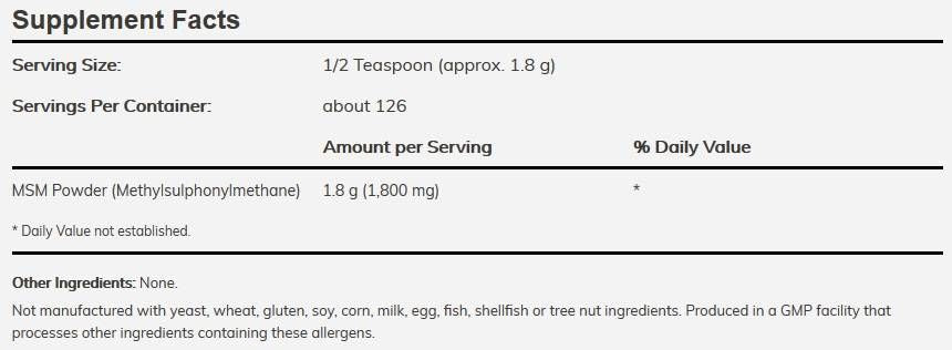 MSM v prahu - 454 gramov
