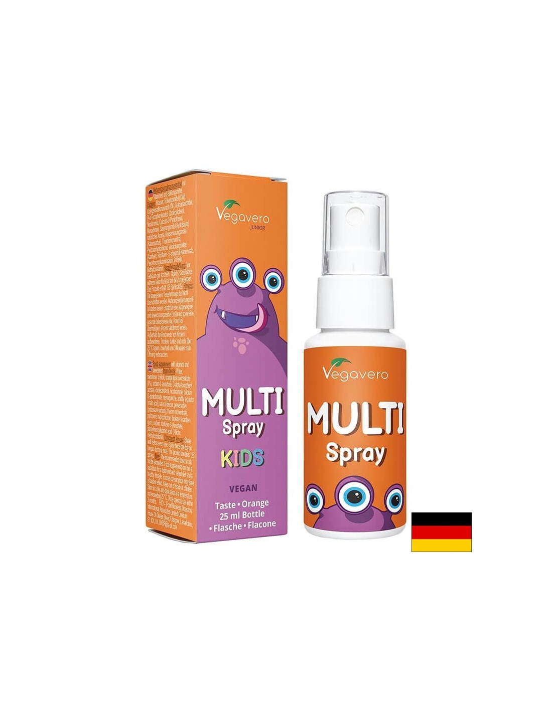 Multi Vitamin Junior/ Multivitamini za otroke/ Ustno pršilo, 25 ml, 100% vegansko <tc>Vegavero</tc>
