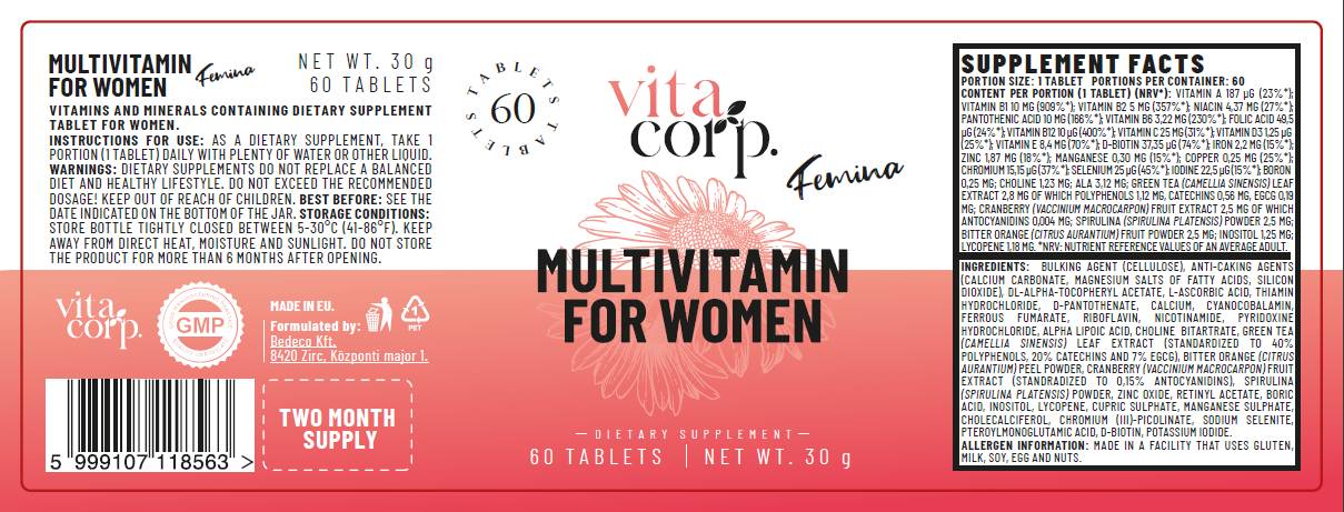 Femina Multivitamin za ženske - 60 tablet
