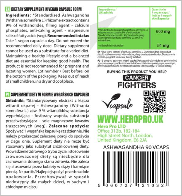 Ashwagandha Extract 600 mg - 90 kapsul