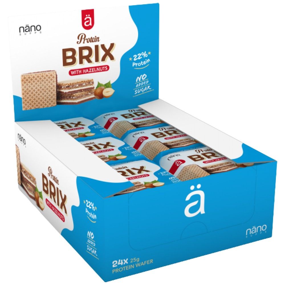 Beljakovinski brix z lešnicami - 24 x 25 gramov