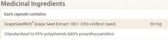 Ekstrakt grozdnih semen 50 mg 60 kapsul