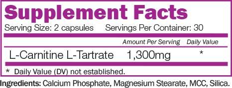 L -karnitin tartarat 1300 mg - 60 kapsul