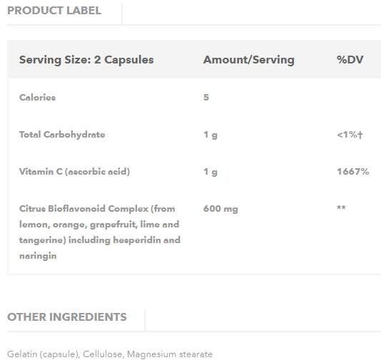 Vitamin C z bioflavonoidi 500 mg - 100 kapsul