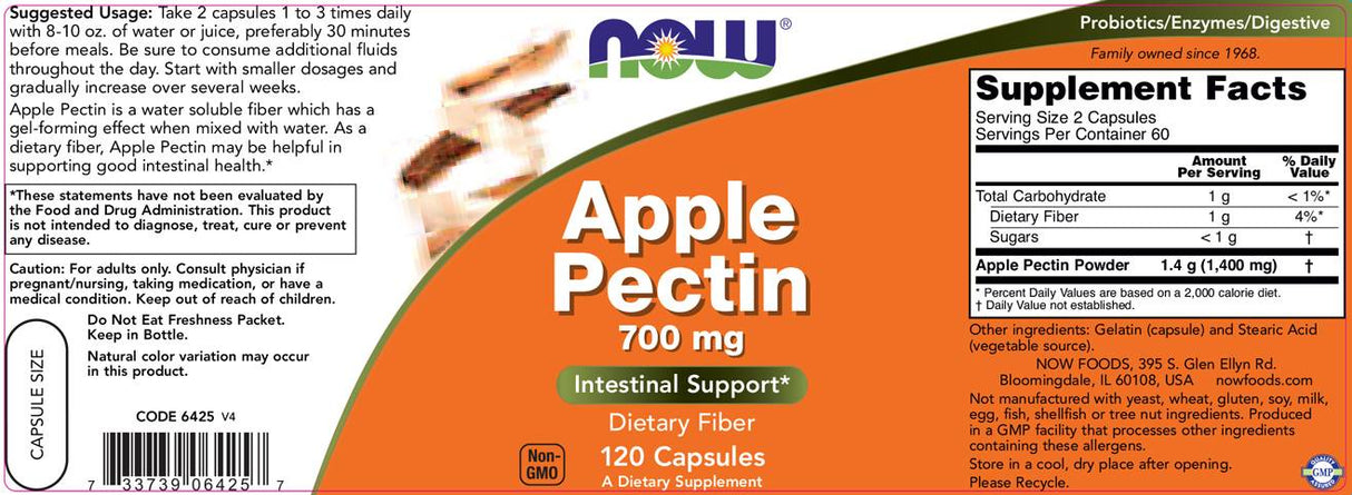 Apple pektin 700 mg - 120 kapsul