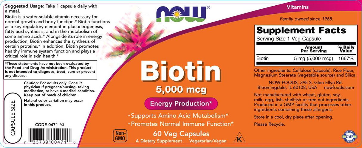 Biotin 5000 mcg - 60 kapsul