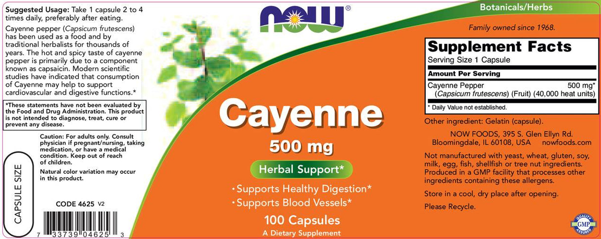 Cayenne 500 mg - 100 kapsul