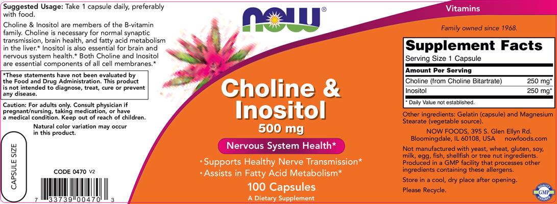 Choline & Inositol 500 mg - 100 kapsul