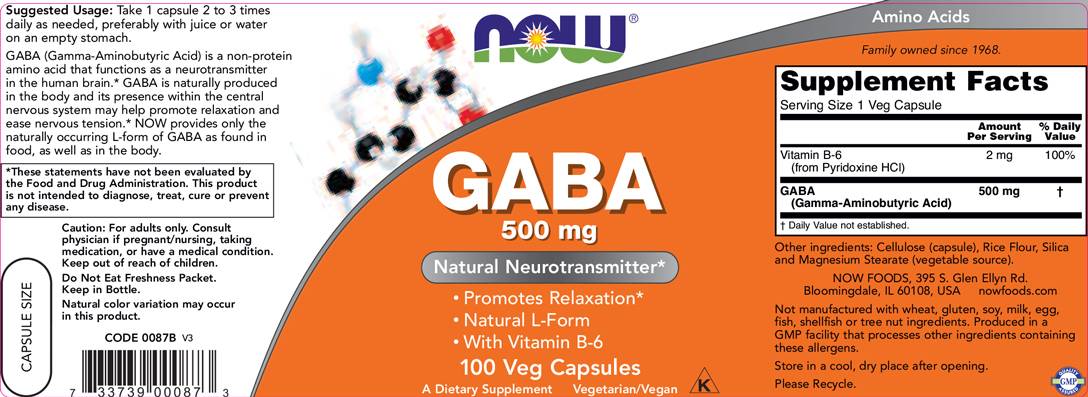 GABA 500 mg + B6 - 100 kapsul