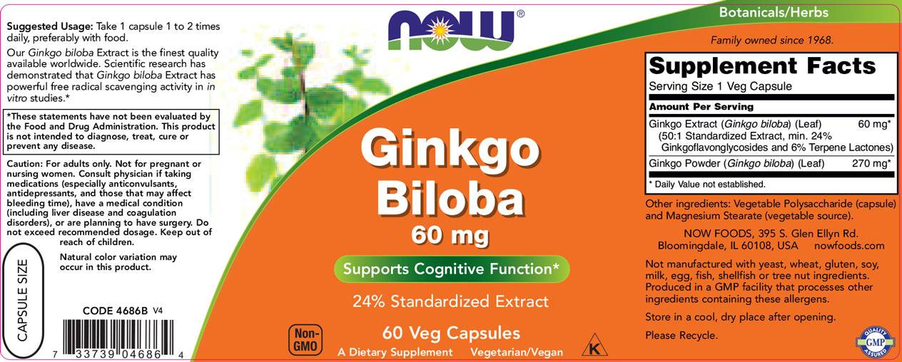 Ginko biliba 60 mg - 60 kapsul