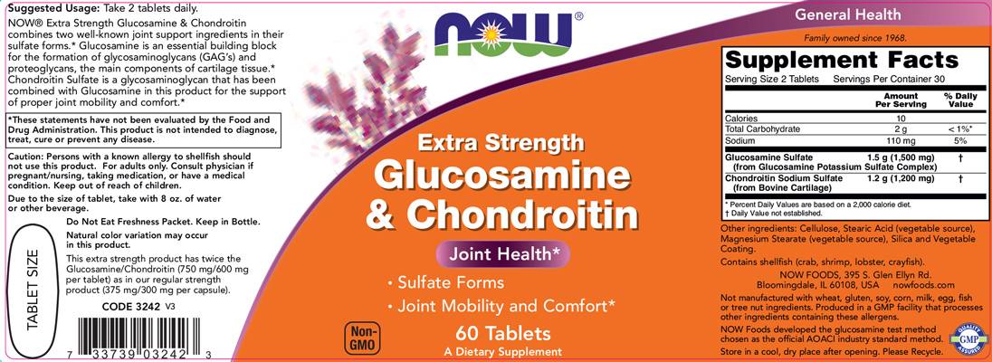 Glukozamin in hondroitin / dodatna trdnost - 240 tablet