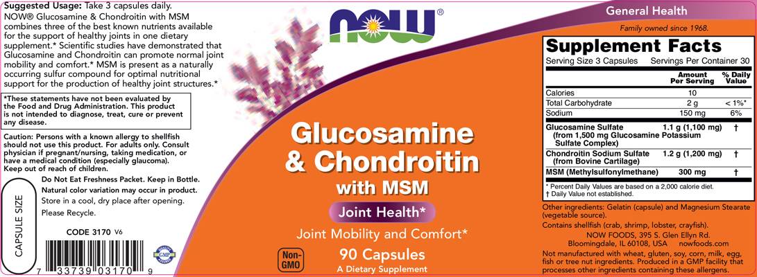 Glukozamin in hondroitin + MSM - 90 kapsul
