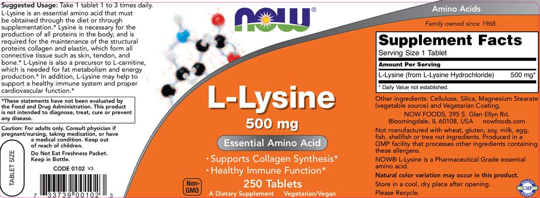 L -lizin 500 mg - 250 tablet
