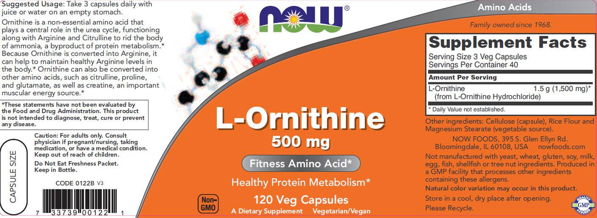 L -Ornitin 500 mg - 60 kapsul