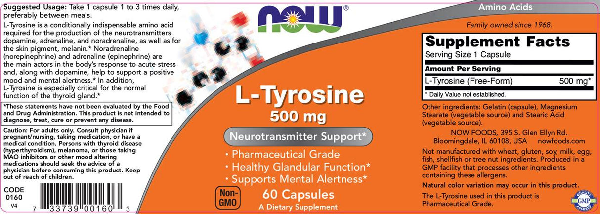 L -tirozin 500 mg - 60 kapsul