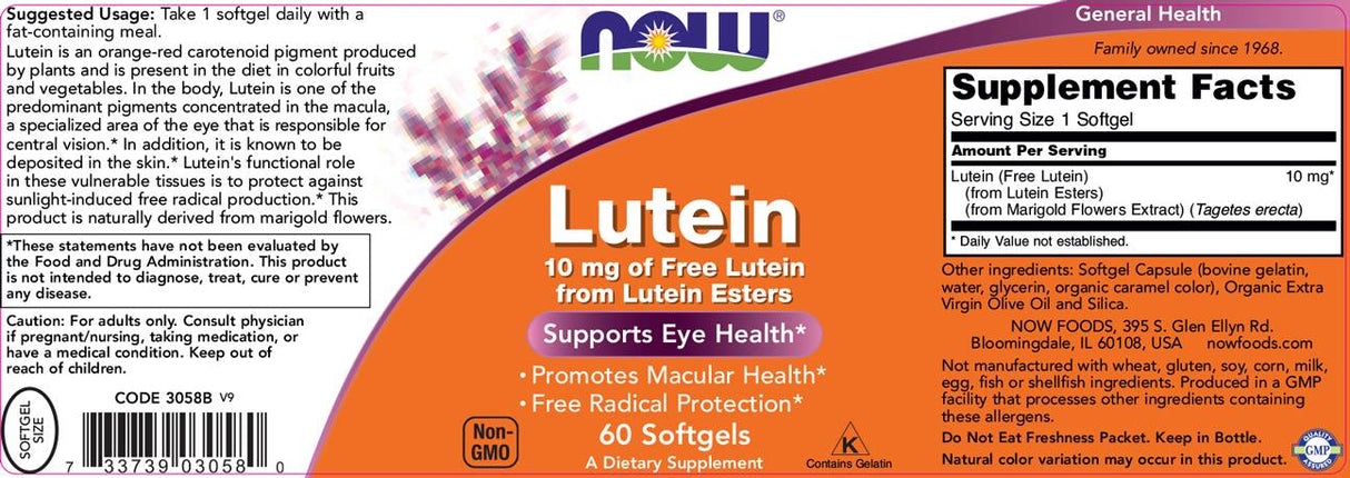 Lutein 10 mg estri - 60 mehkihgelov