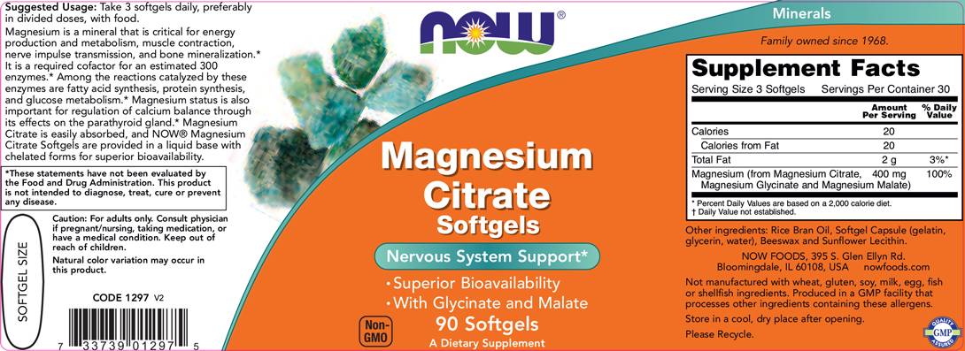 Magnezijevi citratni sofgels - 180 softgelov