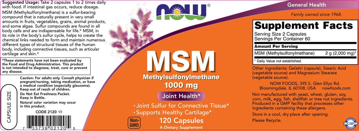 MSM 1000 mg - 240 kapsul