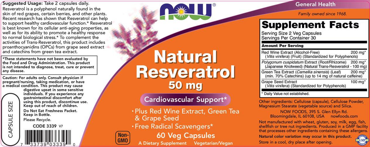 Naravni resveratrol 50 mg - 60 kapsul