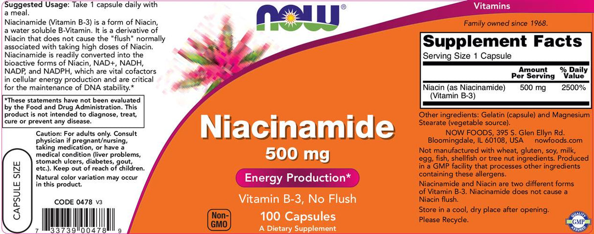 Niacinamid 500 mg - 100 kapsul