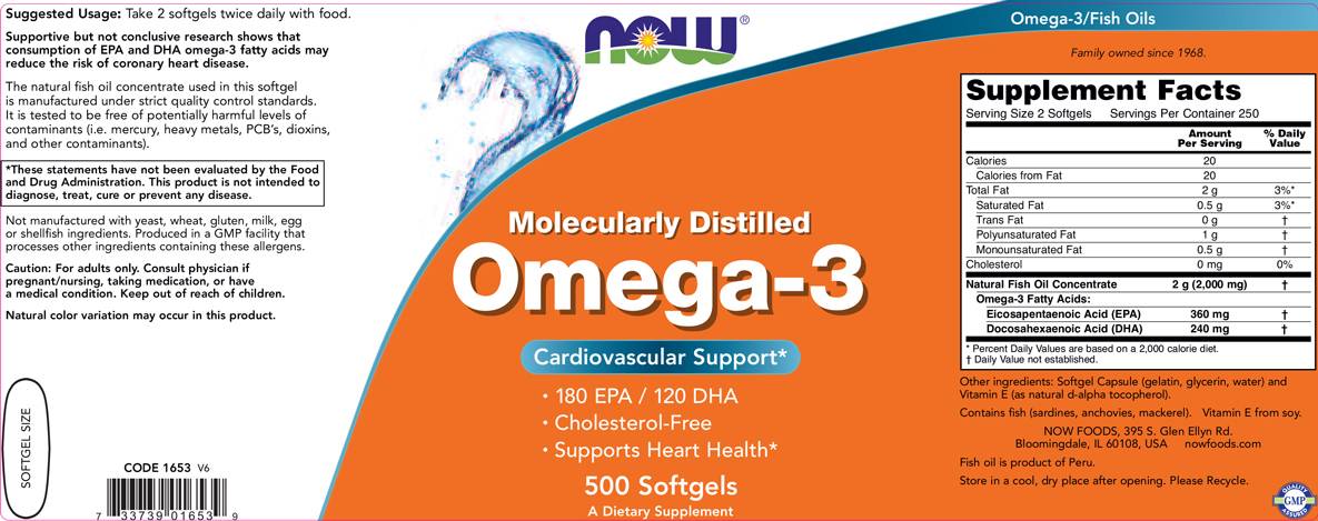 Omega 3 1000 mg / molekularno destilirano - 500 gel kapsul
