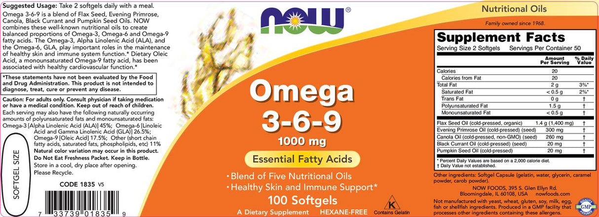 Omega 3-6-9 1000 mg-100 gel kapsul