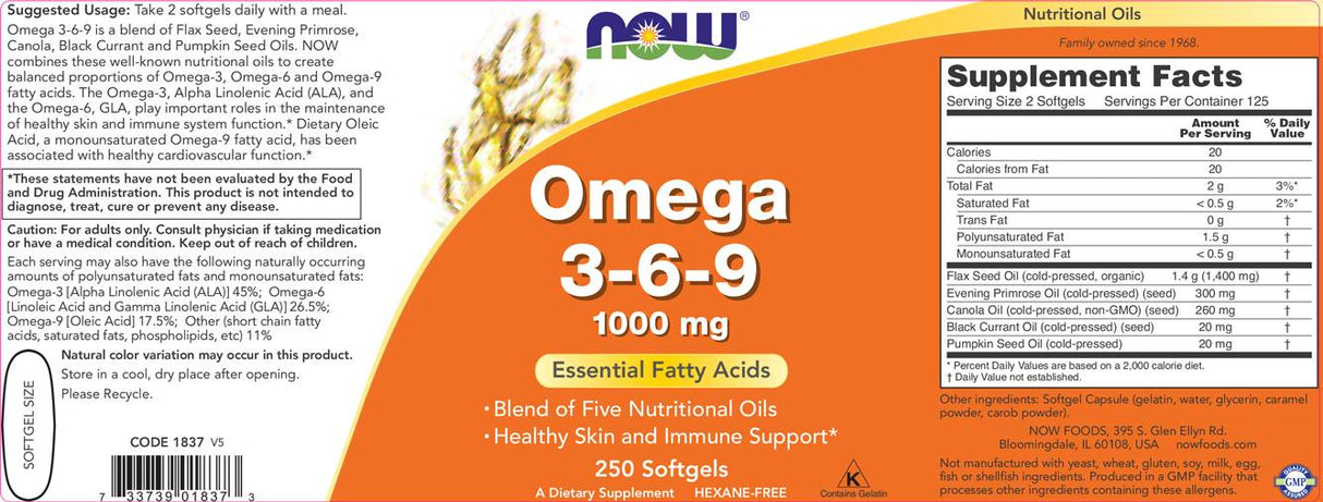 Omega 3-6-9 1000 mg-100 gel kapsul