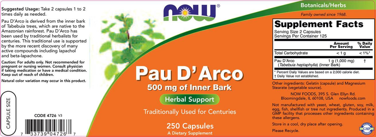 Pau d'Arco 500 mg - 100 kapsul