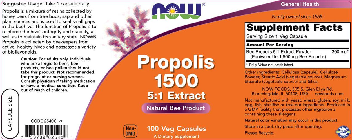 Propolis 1500 5: 1 ekstrakt - 100 kapsul