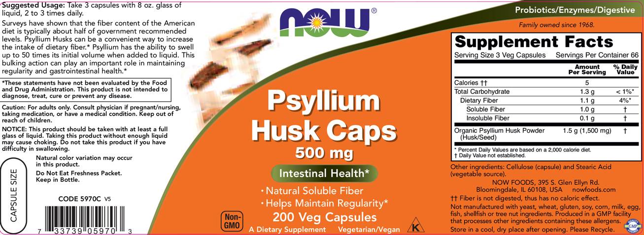 Psyllium Husk Caps 500 mg - 200 kapsul
