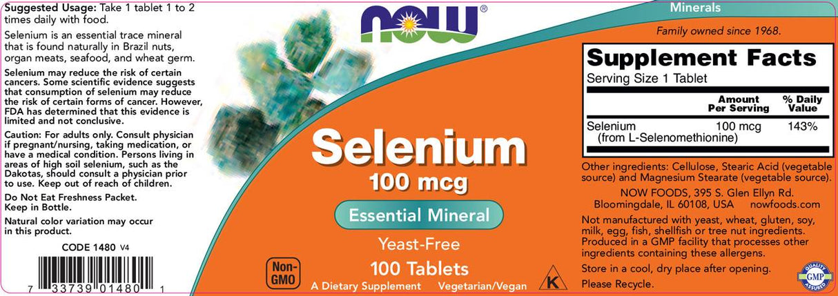 Selen 100 mcg - 100 tablet