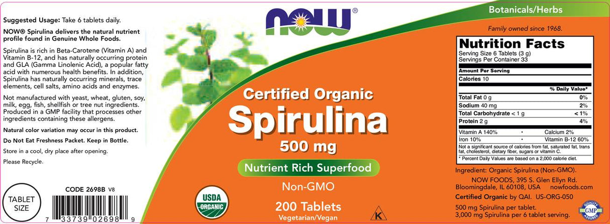 Spirulina 500 mg - 200 tablet