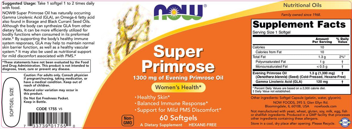 Super Primrose olje 1300 mg - 60 gel kapsul