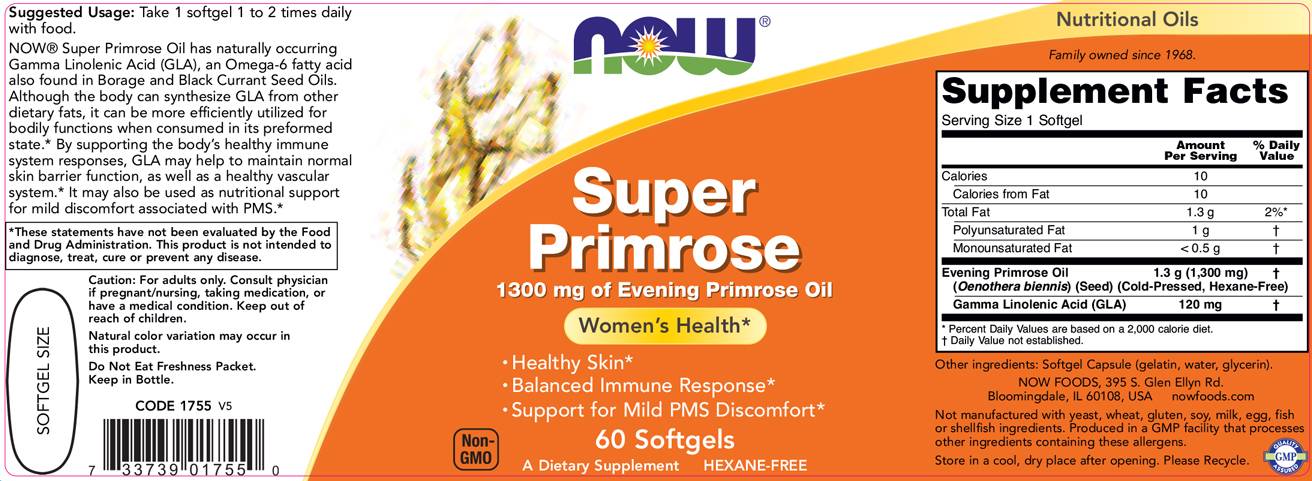 Super Primrose olje 1300 mg - 60 gel kapsul
