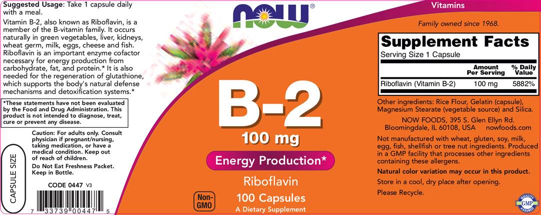 Vitamin B -2 / riboflavin 100 mg - 100 kapsul