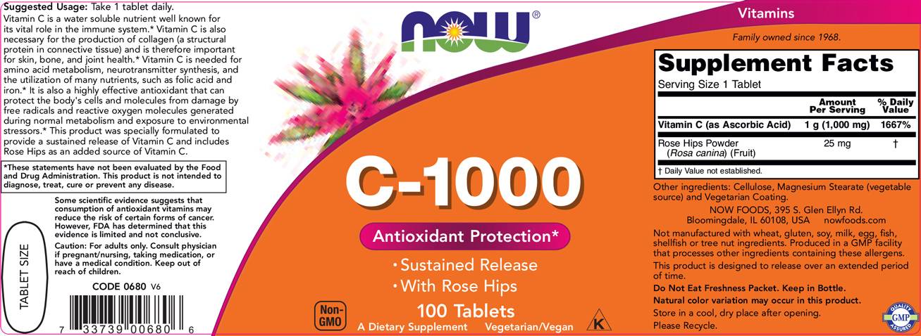 Vitamin C -1000 z vrtnimi boki / trajno sproščanje - 100 tablet