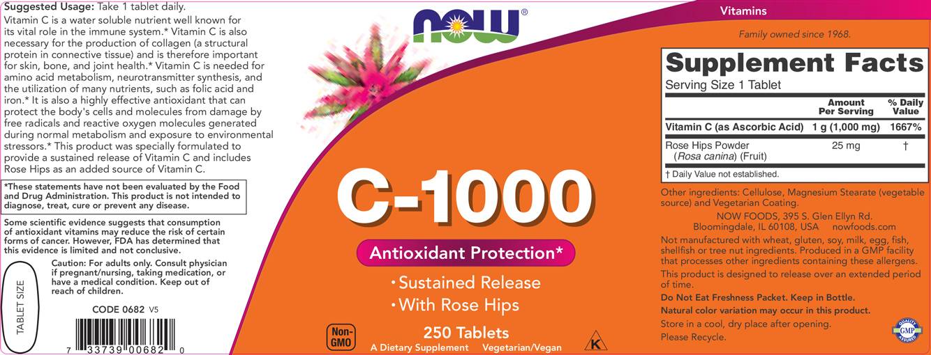 Vitamin C -1000 z vrtnimi boki / trajno sproščanje - 100 tablet